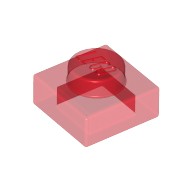 薄板磚 1x1 透明紅色 3024