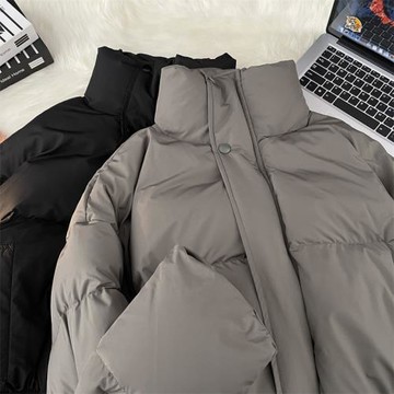 韓系棉服外套男士冬季短款棉衣設計感小眾加厚寬松立領面包服棉襖