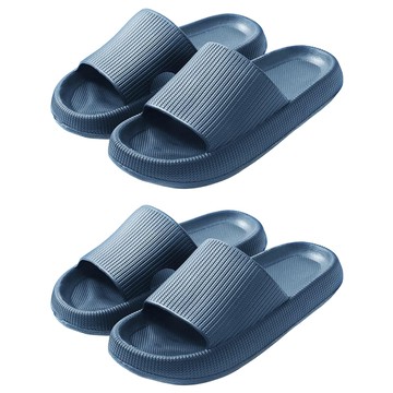 厚底浴室拖鞋 一體成形圓潤邊角 時尚好看  深藍色  280mm