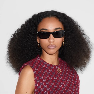 【GUCCI 古馳】方形膠框太陽眼鏡(GG1681S-001 GG LOGO 系列)