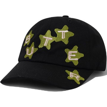 BUTTER GOODS BG262E10600F STARS 6 PANEL 六分割帽 (黑色)