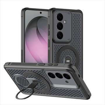 Magsafe磁吸蜂窩散熱一體隱形支架防摔殼 適用三星Galaxy S26 S25 S24 + S23 Ultra手機殼