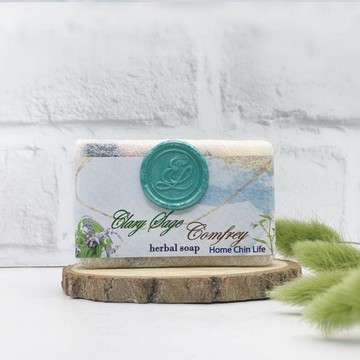 【鴻琴生活】逸佳ELEGANT快樂鼠尾草紫草美容手工皂中皂(100g) 花草系列