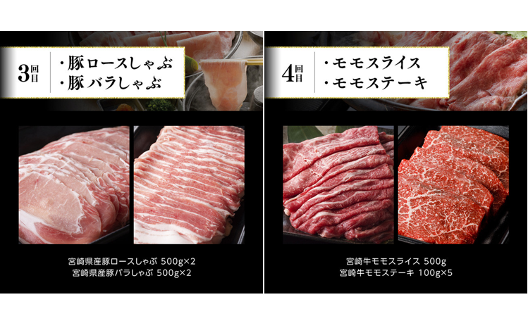 ※令和6年2月より発送開始※宮崎牛と宮崎県産豚６ヶ月定期便Ｃ [G0686]