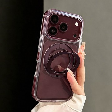 冰晶雙色 360°磁吸支架 防摔殼 保護殼 適用於 iPhone 18 17 16 15 Pro Max 手機殼 支架殼