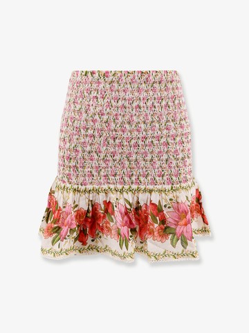 Cotton mini skirt with floral print - FARM RIO - gender_Woman