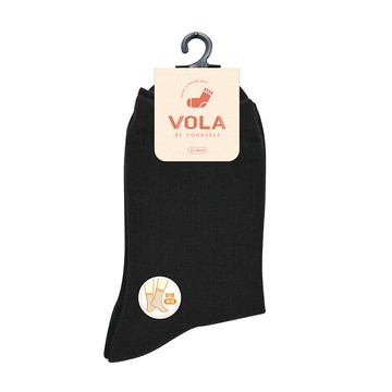 [家速配]百搭3/4直紋襪-黑