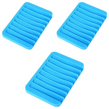 minono 米諾諾 快速排水矽膠香皂盒 顏色隨機  3個