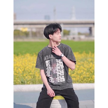 歐美潮牌高街短袖t恤男款夏季潮流美式街頭嘻哈情侶復古做舊半袖