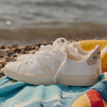 法國 VEJA 經典小白鞋 CAMPO 帆布款 白 男 - 男 EUR 43 (US 10)