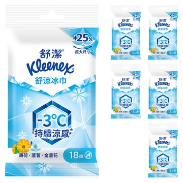 Kleenex 舒潔 舒涼冰巾  1入  6包