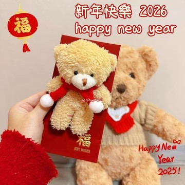 馬年火爆🦄新款紅包創意壓歲錢紅包玩偶小熊紅包毛絨禮物生日紅包婚慶拋灑 新年紅包3d立體大號小熊玩偶紅包 立體紅包 小熊紅