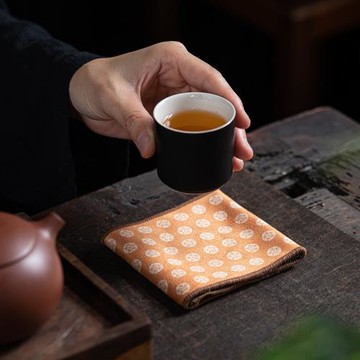 中式鹿皮絨小茶巾快速吸水方潔茶道配件茶桌抹布養壺巾防燙茶布墊