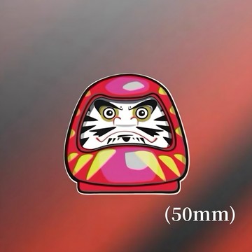【叫小賀】日本達摩 不倒翁 吉祥平安招財 車貼 5CM 反光貼紙 不倒翁 車貼 反光車貼 彩貼 車身貼紙 安全帽貼紙
