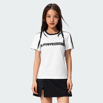 Kawasaki川崎復古系列羽毛球服男女款速干透氣寬松運動短袖T恤