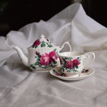 英國RK English Rose英倫玫瑰系列 午茶2件禮盒組 (1壺1杯盤)