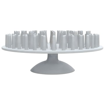 摩達客 寵物吸盤硅膠刷 梳毛刷 10 x 4.5cm  淺灰色  1個