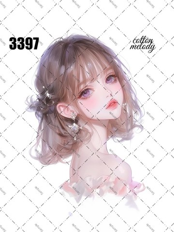 original sticker no.3397 人物貼紙 原創貼紙 原創人物貼紙 裝飾貼紙 cotton melody
