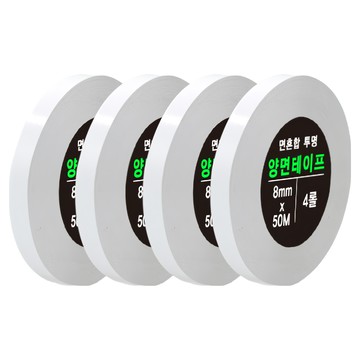 DADA 高黏度棉紙雙面膠帶  透明  4捲