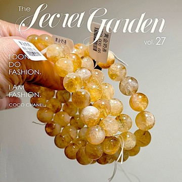 ⭕黃金阿賽⭕鳳梨冰沙感 水晶手串 黃水晶 黃塔晶 黃阿賽 共生水晶 純天然無優化 能量水晶 水晶手練 五行水晶 水晶手珠