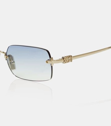 Miu Miu Logo rectangular sunglasses