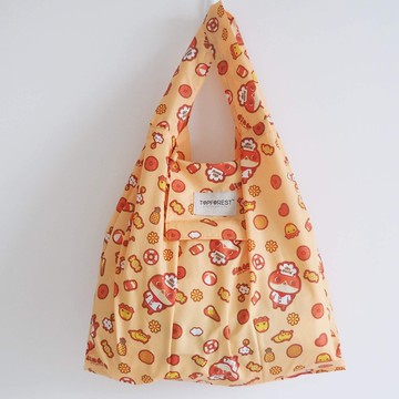 摺疊環保購物袋 ‧ 癲噹小貓廚師 ‧ 特輕尼龍手挽款 | 橙色