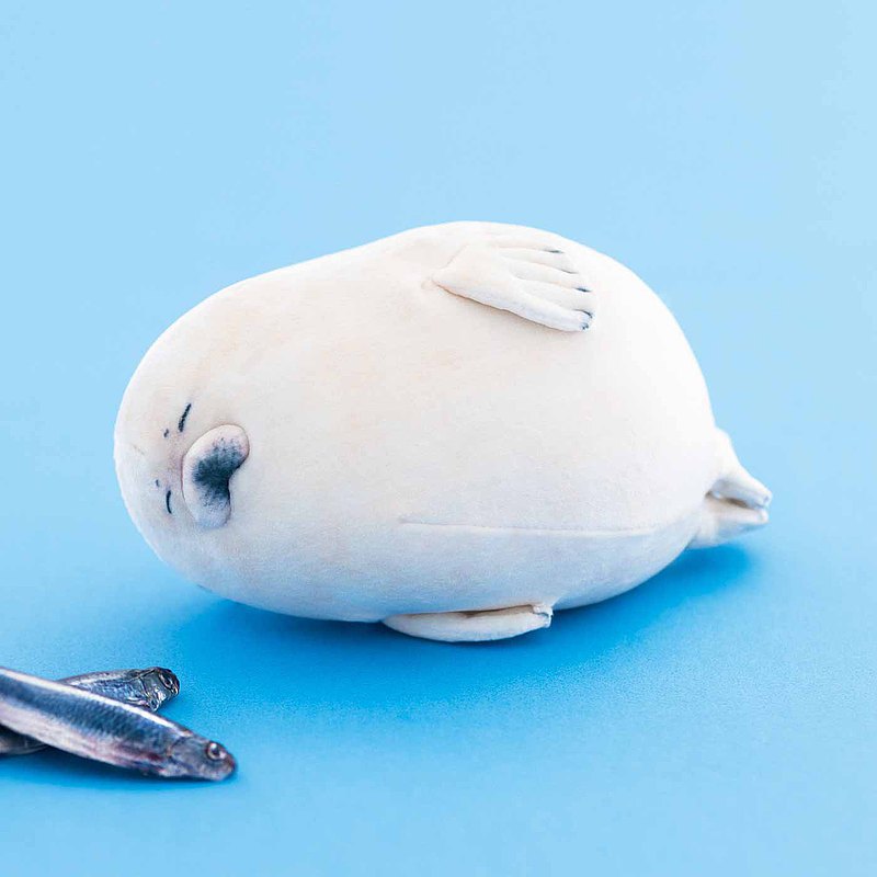 【YOU+MORE!】花斑小海豹-圓滾滾軟Q收納袋