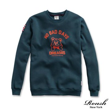Roush 夢想小熊英國貼布刷毛大學Tee(2511507)