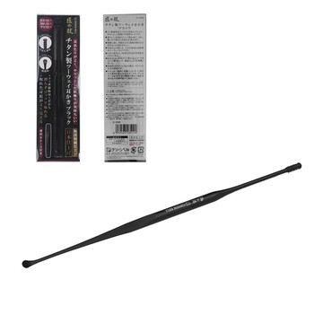 掏耳工具 【GREEN BELL】日本匠之技 144mm鈦金屬雙向挖耳勺-黑色(G-2300)