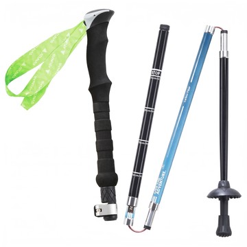 ATUNAS 歐都納 直把碳纖維四節折疊登山杖 A1WSGZ07N  藍黑  1個  125cm