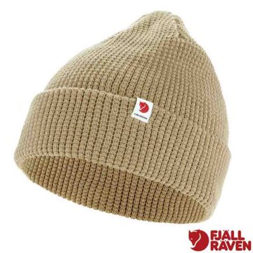 【Fjallraven 北極狐】Fjallraven Tab Hat 輕柔保暖快乾針織帽.毛線帽.休閒帽/帽沿可反摺/ 84767-118 化石