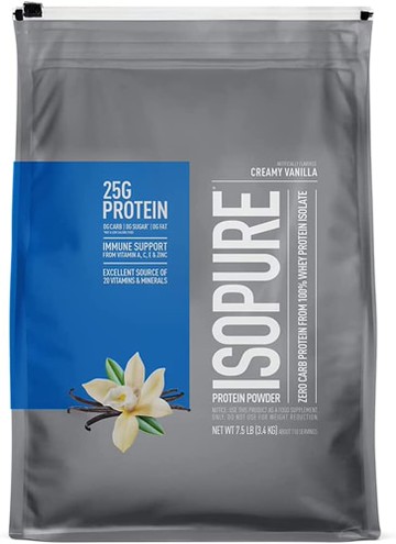 Nature's Best Isopure Protein Powder Zero Carb Creamy Vanilla 7.5 lbs