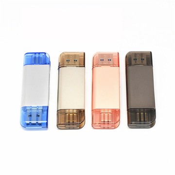 USB Type-C + USB 3.1 OTG 讀卡機(SD/TF) (金色)