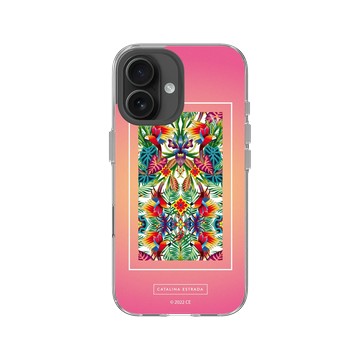 iPhone 16 Clear Case（相機按鈕） 透明 - Catalina Estrada - Red Jungle