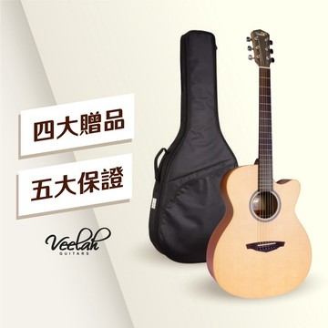 Veelah 民謠吉他 V1 OMC 40吋 缺角 民謠吉他 雲杉單板【黃石樂器】
