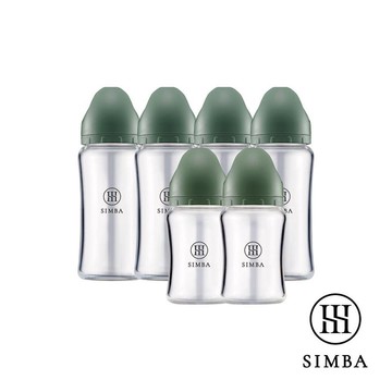 小獅王辛巴 蘊蜜質金玻璃寬口防脹氣奶瓶4大2小全配組-新生適用(治綠) 1428元