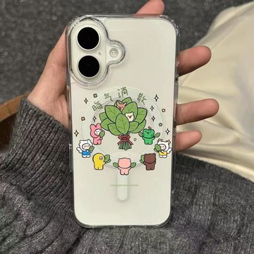 🎀臺灣出貨🎀晦氣消散圍圈適用於適用於iPhone17PROMAX手機殼蘋果16/1514透明磁吸殼 韓系手機殼 可愛