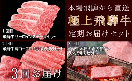 本場！飛騨直送！！極上飛騨牛セット　ステーキ・すき焼き・焼肉】