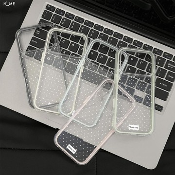 滿屏白波點適用蘋果iphone17/17p/16/15手機殼14三合一韓系簡約新