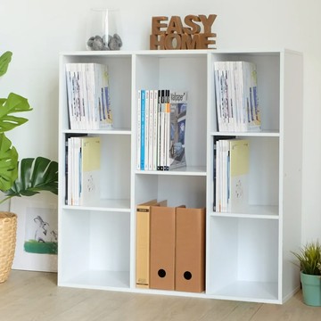 EASYHOME 開芯加厚八格直橫兩用收納櫃  89.1 x 29.5 x 89.8cm  白色