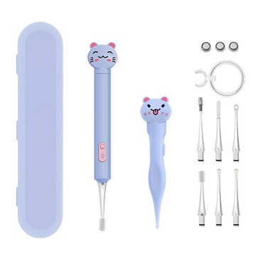 YUNMI 兒童放大發光耳勺 挖耳工具組 薰衣草紫  1組  1入