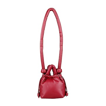 OLEND MICRO ONA 蓬鬆柔軟人造皮革背斜背後背包(櫻桃紅)