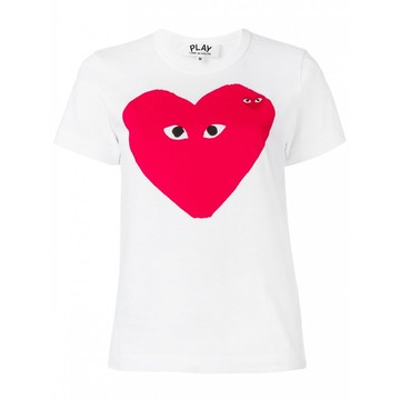 Comme Des Garcons Play - White Cotton T-shirt