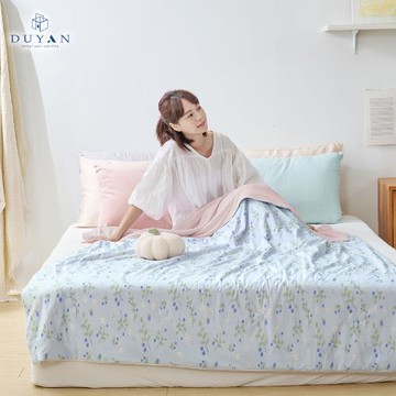 【DUYAN 竹漾】Cool-Fi 極涼 膠原蛋白抗菌涼被 / 藍果藏兔