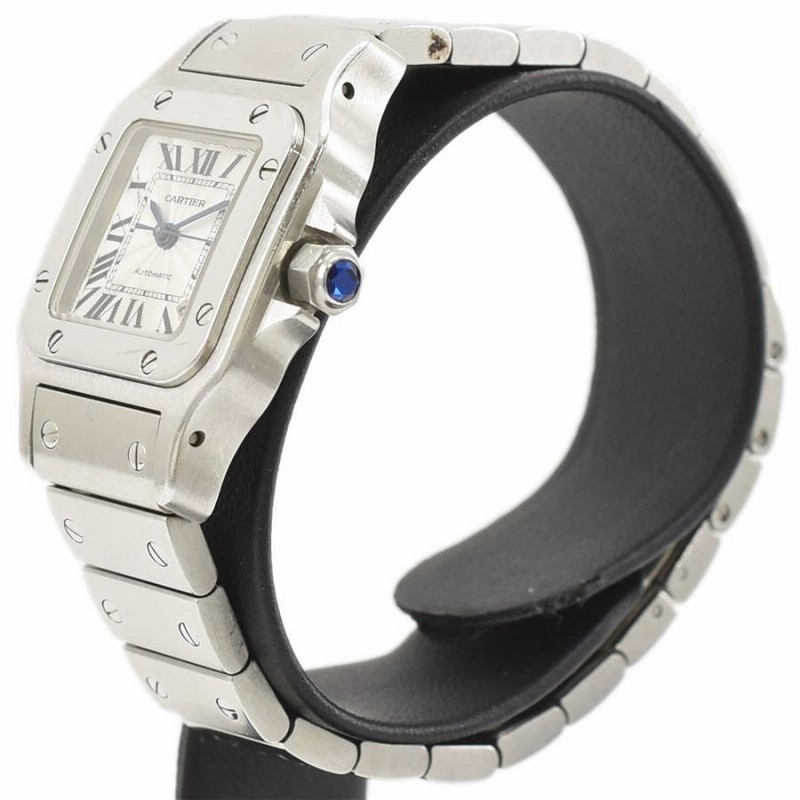 カルティエ CARTIER サントスガルベSM シルバーギョーシェ文字盤  