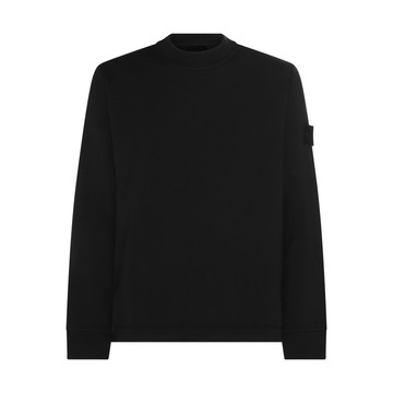 Stone Island - Black Wool And Cotton Blend Sweatshirt