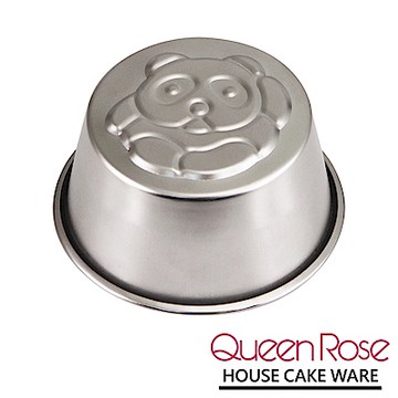 日本霜鳥QueenRose 日本18-8不鏽鋼果凍布丁模(熊貓)日本製