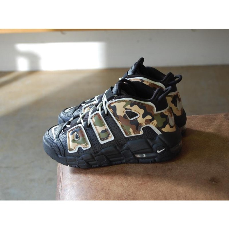 NIKE air more uptempo 96 qs gs black/sail/ltbritish tan ナイキ ...