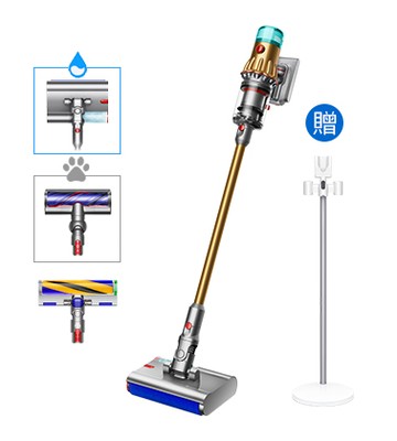 【福利品送原廠架】Dyson V12s Detect Slim Submarine™ Complete 乾濕全能洗地吸塵器 (金色)
