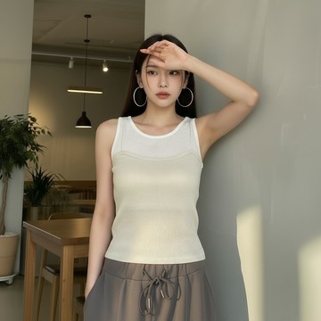 IN SHOP 假兩件撞色針織背心-共3色【KT224970】